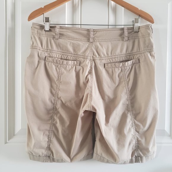 KOPPEN Slash Pocket Walking/Hiking Womens Rolltab Outdoor Tan Shorts SZ 8 - Picture 3 of 16